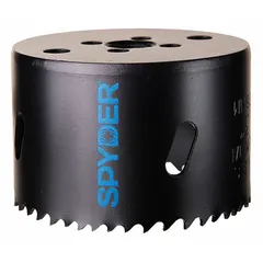 This SPYDER bi-metal hole saw cuts through wood, metal, plastic, and drywall. With 4/6 teeth per inch and a maximum cutting depth of 1 7/8 in, it is suited for creating clean holes in multiple materials. Sold without arbor.