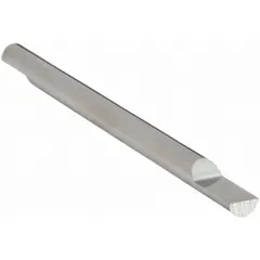 This double-end carbide engraving tool blank is made from 720-grade carbide and measures 1/8" in diameter with a 4" overall length and 3/8" split length. It is used for precision marking, engraving, and scribing on metals, plastics, and composites in industrial manufacturing and tool-and-die shops.