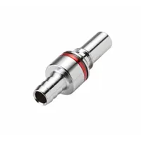 Quick Connection Coupling: Straight, 3/8 in ID Size, Warm Red, Barbed/Quick Disconnect, Brass (MPN LQ4D22006RED)