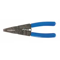 Wire Stripper: 22 AWG to 10 AWG, 32 to 4 AWG, Crimp/Cut, Std Cushion Grip, 8 mm to 7 mm