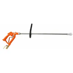 This air-powered power washer delivers 13.5 lbf output thrust for high-pressure cleaning and blow-off tasks. It features a 36-inch extension and a 3-inch nozzle, with a 3/4-inch NPT female inlet. Commonly used in industrial settings for removing debris from machinery, conveyors, and other hard-to-reach areas.