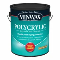 This water-based polyurethane varnish provides a clear, semi-gloss protective finish for interior wood surfaces such as furniture, cabinets, and trim. The 1-gallon container offers ample coverage for larger projects. It resists scratches and stains while preserving the natural appearance of the wood