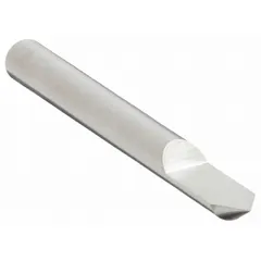 This carbide single-end pointed engraving tool features a 60° tip angle, 0.008" tip diameter, and 1/2" split length. It is used for precision marking, numbering, and detailing on hard materials such as metal, plastic, and glass in industrial part identification and fabrication applications.