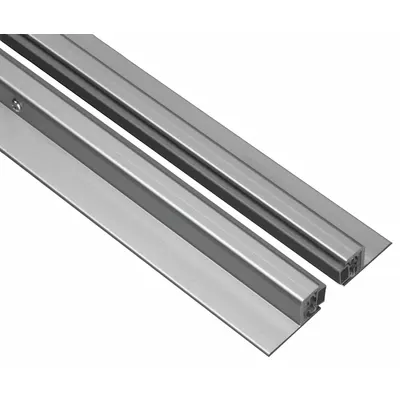 NATIONAL GUARD Door Weatherstripping: Flat Insert, 8 ft Lg, 1 1/4 in Wd - Metal Leaf Weatherstripping