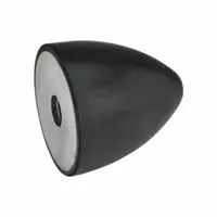 JW WINCO Vibration-Isolating Mount: Conical, Natural Rubber, Female x Non-Threaded Style (MPN 453-75-89-M12-E-55)