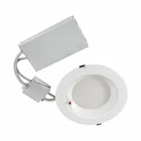 KEYSTONE TECHNOLOGIES EM Downlight: 8 in Dia, 2,050 lm, 2700K/3000K/3500K/4000K/5000K, 30 W, White (MPN KT-RDLED30PS-8A-9CSF-VDIM-EM4)