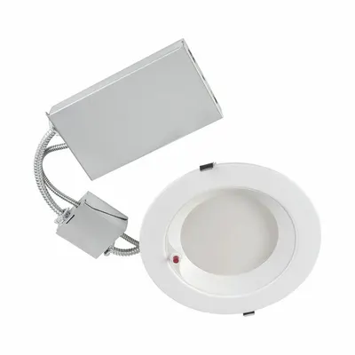KEYSTONE TECHNOLOGIES EM Downlight: 8 in Dia, 2,050 lm, 2700K/3000K/3500K/4000K/5000K, 30 W - Standard-Profile Canless Downlights