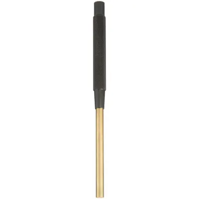 STARRETT Brass Drive Pin Punch: Non-Sparking, 5/16 in Tip Dia, 8 in Overall Lg, Round - Non-Sparking Flat-Tip Pin Removing Punches