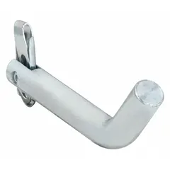 Steel hitch pin with bright zinc finish, 5/8 in diameter, 3 in usable and overall length. Includes swivel latch. For securing trailer couplers to 2 in hitch receivers on Class III/IV vehicles.
