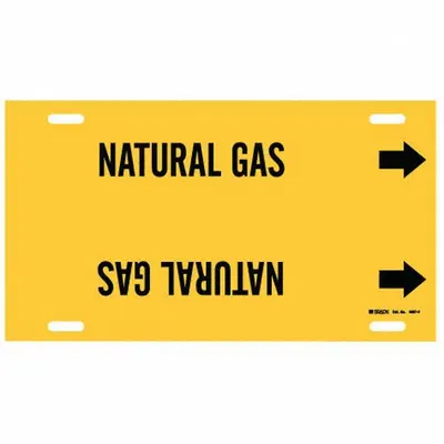 BRADY Natural Gas Strap-On Pipe Marker - Natural Gas Strap-On Pipe Markers