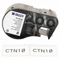Combined Label and Ribbon Cartridge: 1 in x 1 29/32 in, 1 29/32 in, Black on White (MPN M4-128-499)