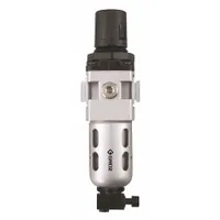 GROZ Filter-Regulator: Light Duty Series, 1/4 in NPT, 20 cfm, 40 micron, 7 psi to 145 psi, Aluminum (MPN FRC139134-S)