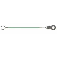 This tool lanyard is constructed from nylon with a 12-inch overall length and a 1/4-inch loop size. It is used to secure hand tools in industrial environments, attaching to tool belts or workstations to prevent drops and loss.