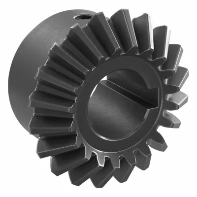 KHK GEARS Bore Miter Gear: For 90° Shaft Angle, Module m 2.5, 20 Teeth - Straight Teeth Metric Miter Gears