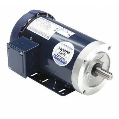 LEESON General Purpose Motor: C-Face/Rigid Base Mount, Totally Enclosed Fan Cooled - C-Face with Rigid Base 3-Phase General Purpose AC Motors