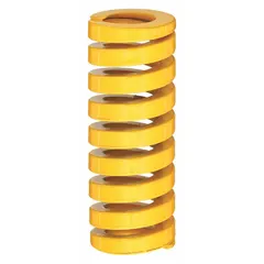 Cylindrical die spring with closed, ground ends made from silicon wire. Part of the ISO-D series, each pack contains two springs. Used in stamping dies, metal forming, and industrial tooling to provide controlled force and return action under high cyclic loads.