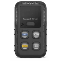 HONEYWELL BW Icon+ multi-gas detector for oxygen monitoring. Black housing, lithium battery, Bluetooth communication. Suitable for personal safety in confined spaces and industrial environments