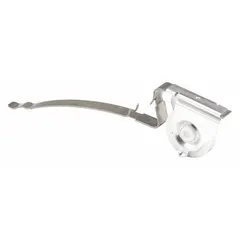 This roller assembly is a screen door hardware component designed to guide and support sliding screen doors. It features an unfinished gray finish and measures 9 7/16 inches in both overall height and length. Commonly used in residential and light-commercial door applications for smooth rolling action.