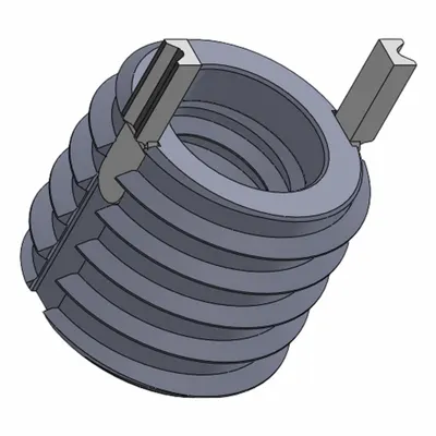 OEM Key Locking Insert: Thin Wall, 4 Keys, M6-1.00 Int Thrd Sz, M10x1.25 Ext Thrd Sz - Mil. Spec. Key-Locking Inserts