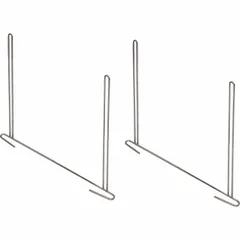 Steel anti-sail bracket for securing and stabilizing tarps or covers on trucks, preventing wind lift during transit. Sold as a 2-pack. Each bracket measures 25 1/8 inches wide by 21 inches high.