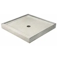 ACORN Shower Base: Square, Single Threshold, Terrazzo, 36 in Overall Lg, 4 in Overall Ht (MPN SBS-36-3F)