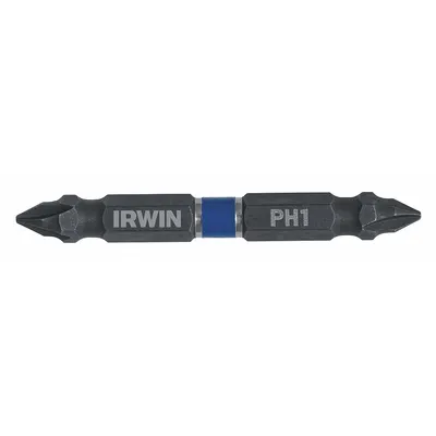 IRWIN Double Ended Driver Bit: Imperial/Metric, Power, PH1 – Phillips Bit Size and Type Side 1 - Double-Ended Driver Bits