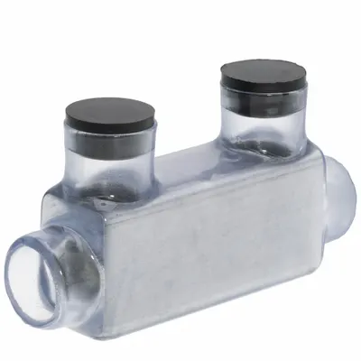 POLARIS Multitap Connector: 2 Port, In-Line Entry, 4 AWG – 500 kcmil Wire Size - Dry-Location In-Line Entry Multitap Connectors