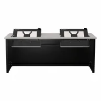 VERSADESK Computer Desk: Metal, Gray Matrix, 0 Drawers, 72 in Overall Wd, 29 in Overall Ht (MPN RSD7230-BG)