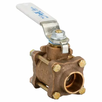 APOLLO Manual Two-Way Ball Valve: 1 in Size, Bronze, Straight, Sweat x Sweat - Bronze Ball Valves