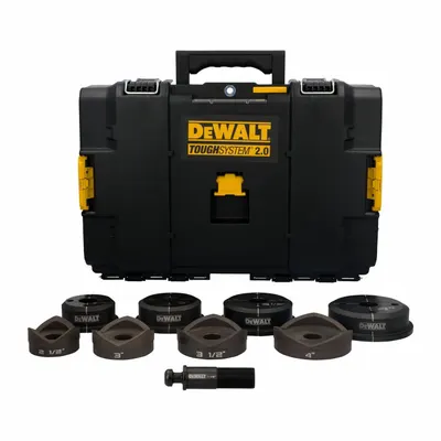 DEWALT DCE6004K Knockout Punch & Die Set, 4 in Circle, 10 ga Steel - DEWALT Knockout Punch & Die Sets