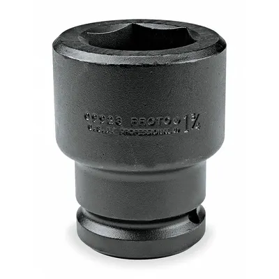 PROTO Impact Socket: SAE, 3 in Socket Size, 6-Point, Std, 4 39/64 in Overall Lg - #5 Spline Drive SAE Impact Sockets