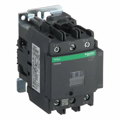 SCHNEIDER Magnetic Contactor: Non-Reversing, 3 Poles, 3NO Contacts, 80 A - Non-Reversing IEC Contactors