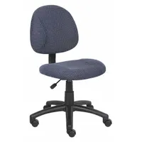 BOSS Office Chair: Blue, Fabric Material, 14 1/2 in Back Ht, 18 1/2 in Seat Wd, 17 in Seat Dp (MPN B315-BE)