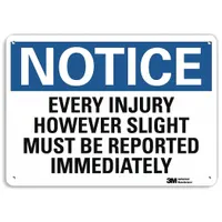 Notice Sign: Plastic, Mounting Holes Sign Mounting, 10 in x 14 in Nominal Sign Size, 0.055 in Thick (MPN U5-1206-NP_14X10)