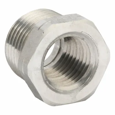 LEGRIS Metal Pipe Straight: Straight, 1/4 in x 3/8 in, Female NPT Threaded x Male x NPT Threaded - High Pressure Precision Pipe Fittings