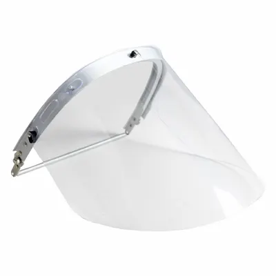 BULLARD Face Shield: Uncoated, Aluminum, Clear - Bullard Face Shield Assemblies for Hard Hats
