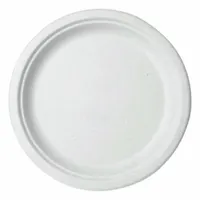 VEGWARE Plates: Natural Oatmeal, 10 in Disposable Plate Size, 1 Compartments, 500 PK (MPN VW-P005NFA)