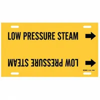 Pipe Marker: Low Pressure Steam, Yellow, Black, Fits 8 to 9 7/8 in Pipe O.D., 1 Pipe Markers (MPN 4092-G)