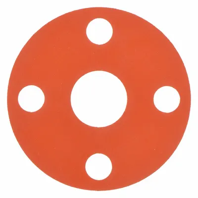 OEM Full Face Flange Gasket: Class 150, Silicone, For 2 1/2 in Pipe, 1/8 in Thick - Silicone Full-Face Gaskets