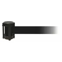 TENSABARRIER Barrier Post with Belt: Black, 4 in Overall Ht, 13 ft Belt Lg, No Pattern (MPN CASSETTE MAX-NO-B9X-C)