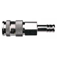 GUARDAIR Hose Barb: Steel, 3/8 in Hose Barb Male High Flow Connector, 3 in Overall Lg, 38H02M