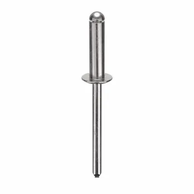 OEM Domed-Head Blind Rivet, 0.188 in Dia, 2 in Overall Length, Plain, 250-Pack - Domed-Head Blind Rivets