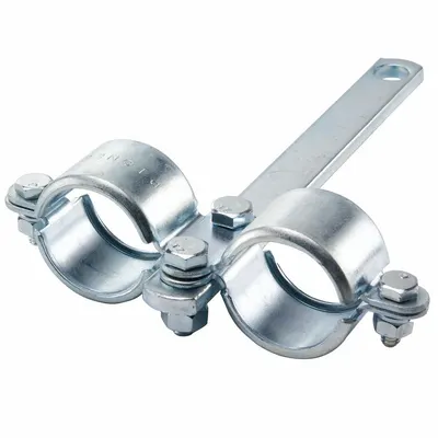 PARKER Double Break Away Clamp, Double Clamp, Steel (Yoke and Brace), 5006-4 - Breakaway Hose Coupler Spacing Clamps