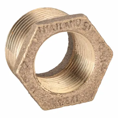 OEM APPROVED VENDOR Brass Straight Pipe Fitting, 1 in x 3/4 in, Class 125, 200 psi - Threaded Low-Pressure Pipe Fittings for Potable Water