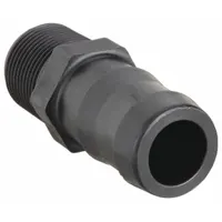BANJO Barbed Hose Fitting: For 1/2 in Hose I.D., Hose Barb x NPT, 1/2 in x 1/4 in Fitting Size, Hex (MPN HB025-050)