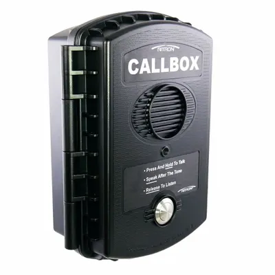 RITRON Two-Way Radio Callbox, Hinge Enclosure, UHF License-Required, with Relay - Call Boxes for Two-Way Radios
