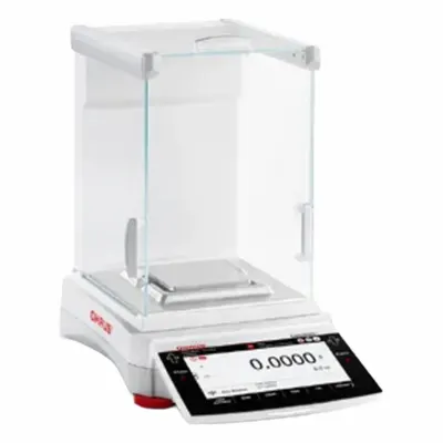 OHAUS Lab Scale: 220 g Capacity, 0.1 mg Readability, ct/dwt/g/gr/mg/oz/ozt - Analytical Lab Balances
