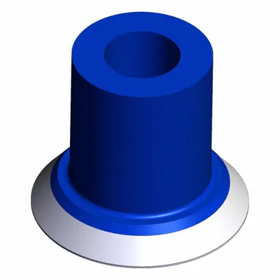 SMC Vacuum Pad: Flat, w/o Adapter, 20 mm Pad Dia, Food Grade Silicone Rubber - Flat Type Food-Safe Vacuum Pads