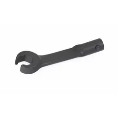 This 6-point flare nut torque wrench head is designed for SAE fasteners with a 7/16 in size. It is used for tightening flare nut fittings to precise torque specifications in applications such as automotive, hydraulic, and industrial maintenance.