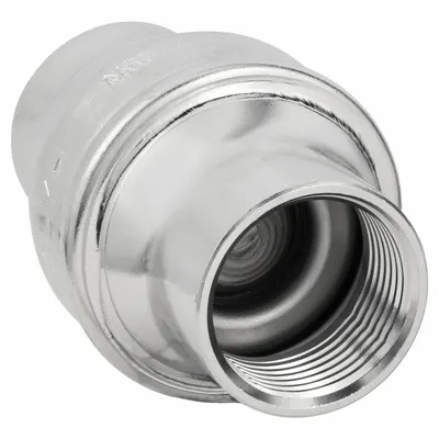 BONOMI Check Valve: Swing, Inline Valve Body, 1 in Pipe Size, FNPT x FNPT, 316 Stainless Steel - 316 Stainless Steel Inline Disc Check Valves